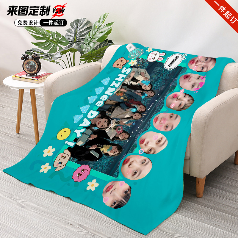定制毛毯子来图diy印花恶搞周边