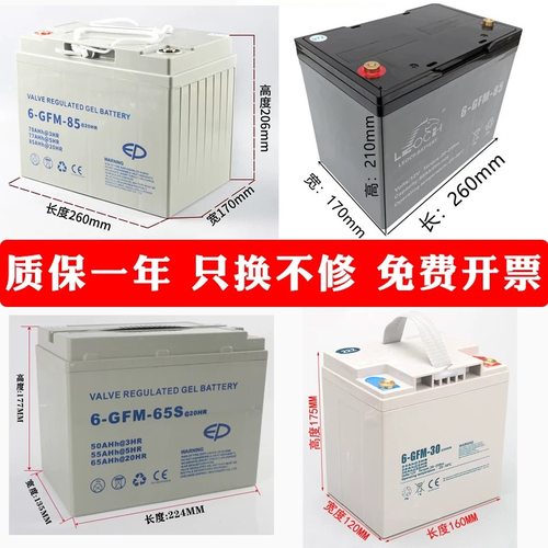 电动叉车电池蓄电池中力合力12V30A65A85A搬运车配件电瓶