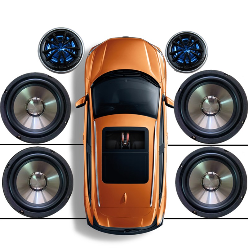 黑克仕DIY音箱汽车音响65寸高重中低音炮直推车载喇叭无损改装