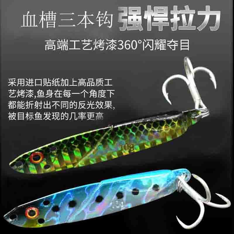 水狗铁板路亚vib爆款岸投岸钓淡水海钓远投亮片金属翘嘴鲈鱼假饵