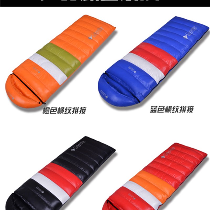 户外春秋冬季羽绒睡袋旅行大人加厚双人防寒露营防水鹅绒零下30度