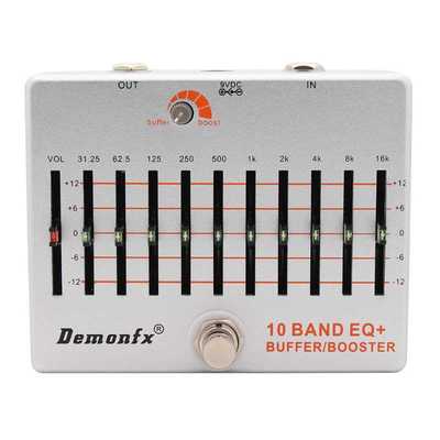 Demonfx 10 BAND EQ BUFFER BOOST 十段均衡电吉他单块增益效果器