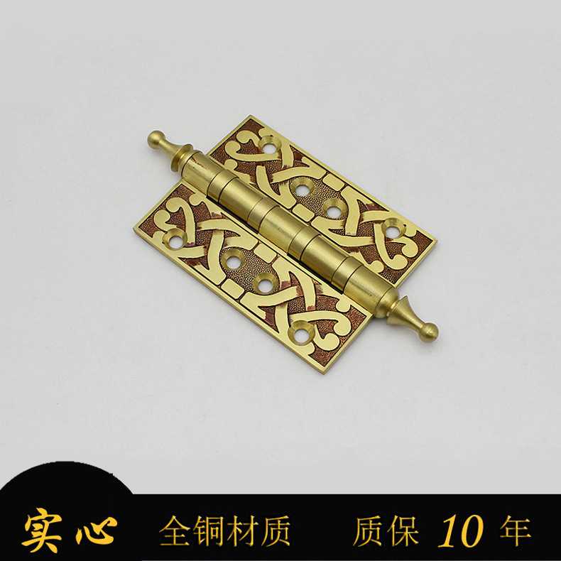 雕花4寸全铜合页欧式轻奢铰链实木门静音轴承泰好304 ACU/RG/PVD