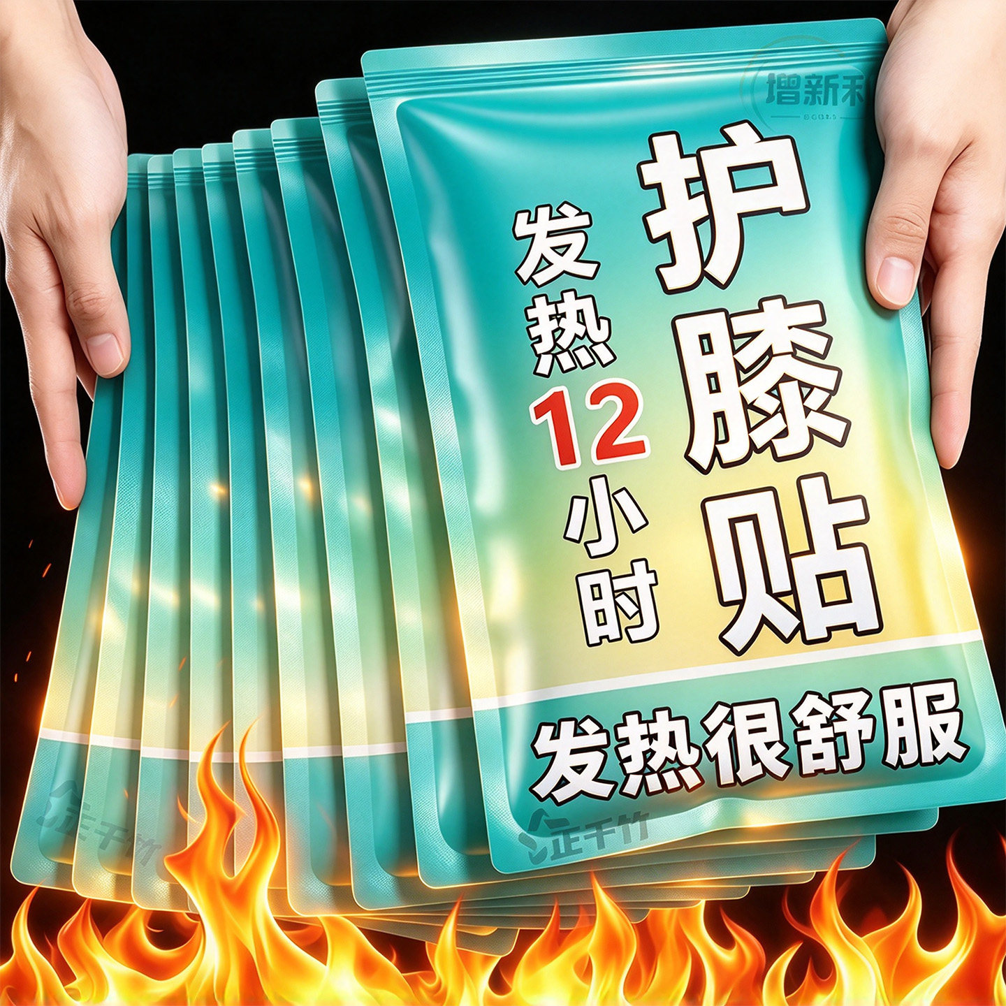 膝盖热敷贴关节艾灸神器自发热蒸汽加热暖膝贴艾草护膝保暖热贴