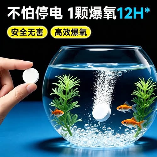 鱼缸观赏鱼长效家用增氧片颗粒鱼池鱼塘养鱼罐罐泡泡水产增氧片剂
