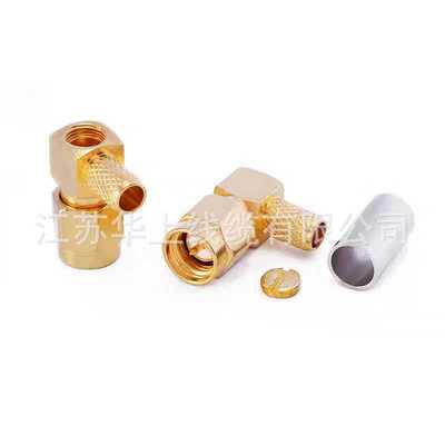 射频同轴连接器SMA-JW-3 SMA90度弯公头公针接50-3 RG58线