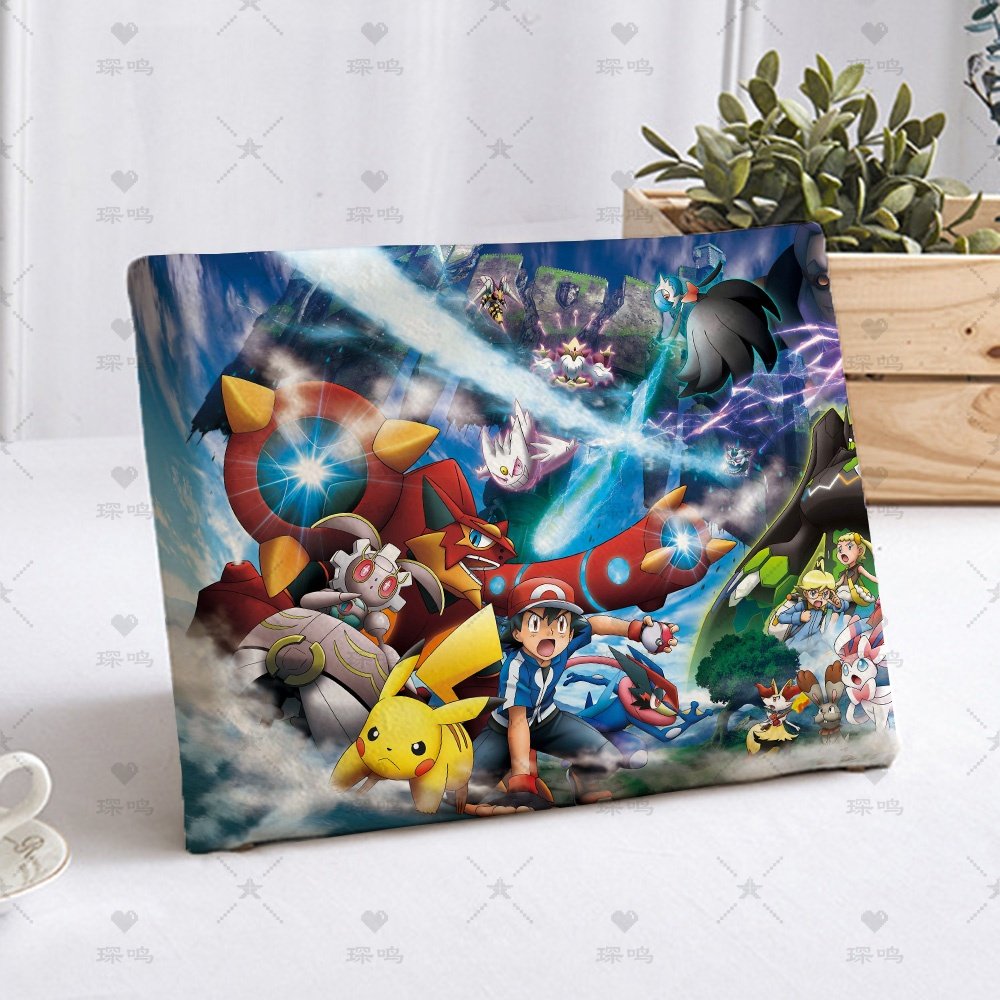 宝可梦卡通记忆棉椅垫学生坐垫办公动漫教室防滑四季通用可拆洗