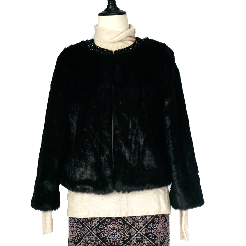 新中式国风仿毛上衣保暖外套高端秋新款女