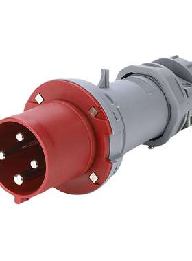 工业插头6401 4P63A 防水插头移动防尘防雨IP44 63A四孔插头 380V