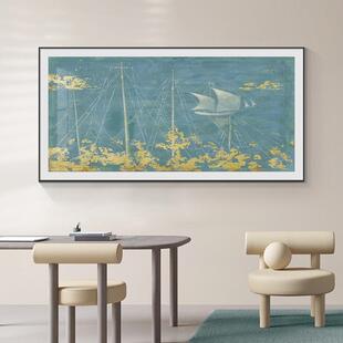 大尺寸电表箱装饰画抽象简约横款免打孔遮挡挂画超长款开关电闸画