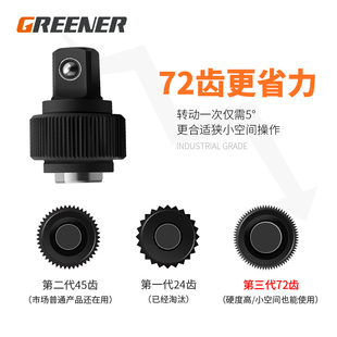 内六角套筒工具组合小飞快速棘轮P扳手套装 绿林46件套装 家用工具