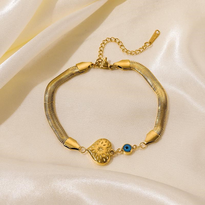 EILIECK 316L Stainlesst Steel Gold Color Bracelet for Women