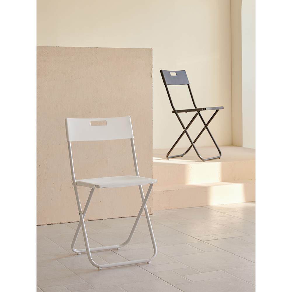 冈德尔折叠椅办公室椅子北欧风餐馆餐椅培训椅塑料折叠椅休闲凳子