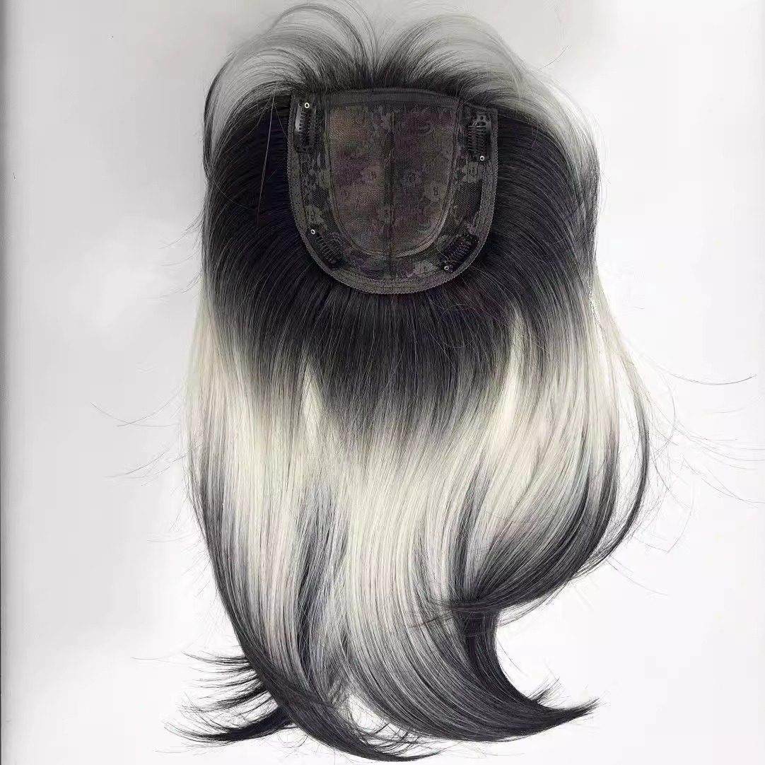 【黑白泰国猫】不用戴发网的泰国猫假发头顶假发片辣妹新款高颅顶