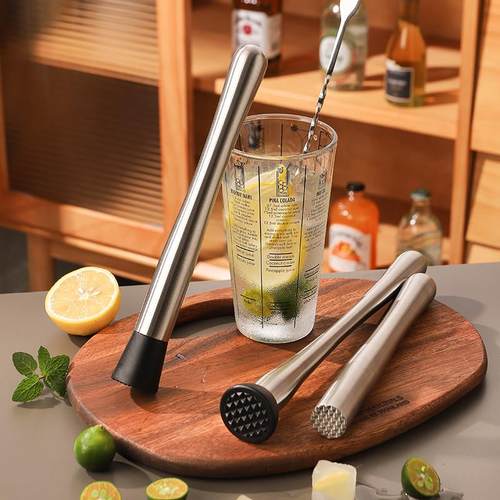 捣汁棒水果手打碎冰锤不锈钢雪克杯柠檬茶工具压汁棒奶茶店捣碎