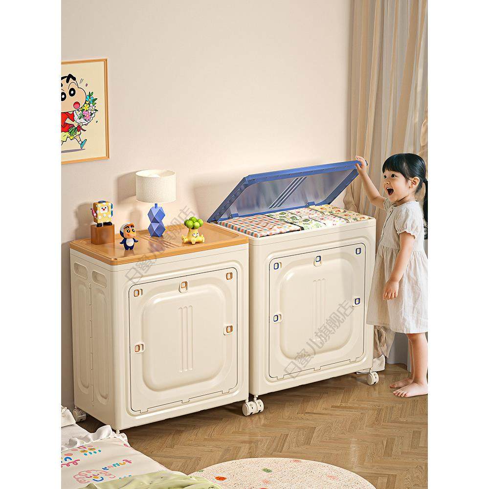 儿童衣服收纳箱家用大容量折叠带轮整理箱换季被子衣物翻盖储物箱,收纳整理,收纳箱,淘宝优惠券,粉丝福利购,淘宝优惠卷