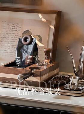 欧式简约厨房咖啡主题软装咖啡壶多功能茶壶茶具样板间装饰品摆件