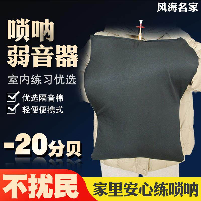 唢呐消音器专业弱音器d调初学者弱音包室内吹奏消音罩乐器静音器