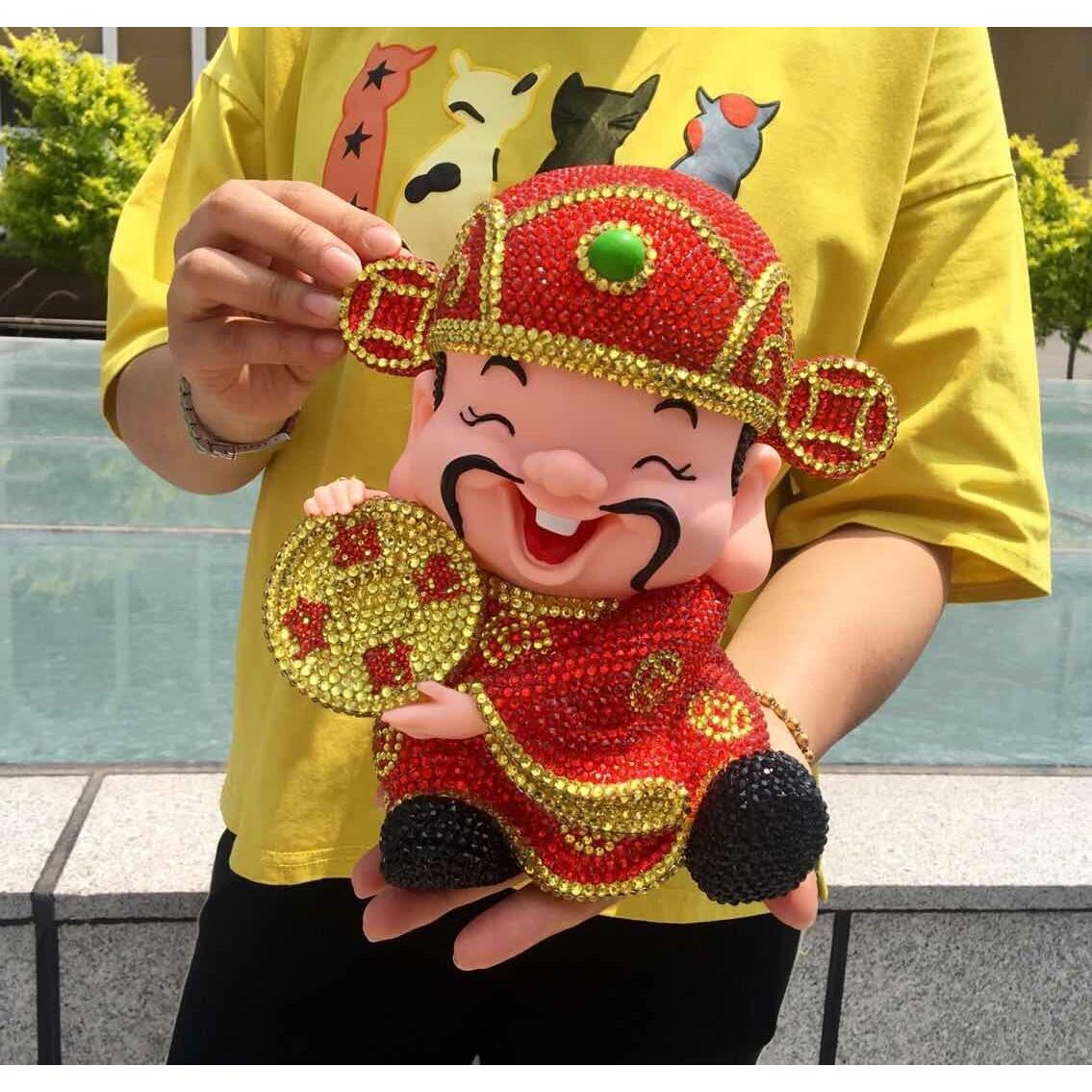 招财进宝财神爷摆件客厅家用财神佛像存钱罐风水旺财店铺开业礼品