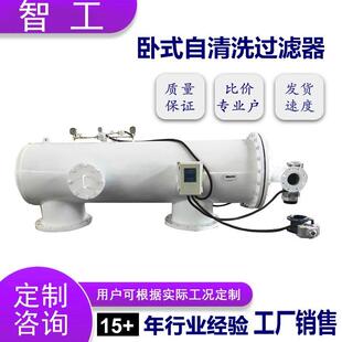 卧式全自动网式过滤器 高标准农田灌溉系统 自动反冲洗网式过滤器