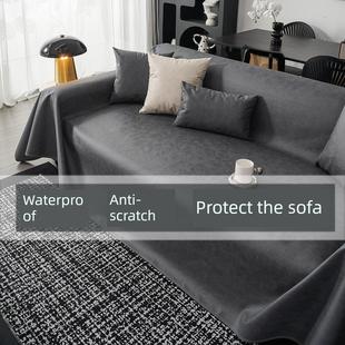 科技布防水尿障防滑沙发套防猫抓防粘麂皮沙发保护垫套毛巾