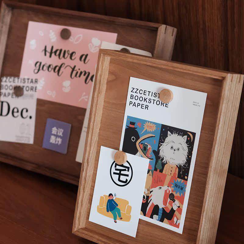 diy磁吸8寸摆台相框定制装裱画 画框实木展示框创意收纳照片框摆