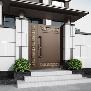铝合金门农村别墅庭院大门铁艺双开大铁门乡村自建房院子大门