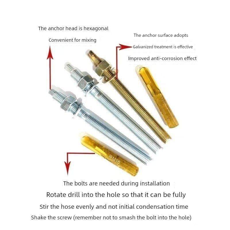 化学地脚膨胀螺钉国标加长化学地脚螺栓M8M12M14M16M20