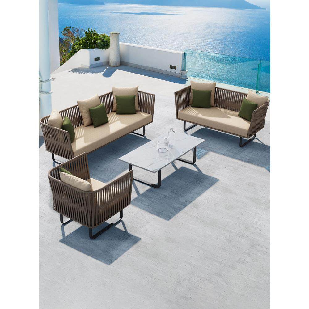 户外沙发防晒防水休闲客厅阳台室外庭院茶几三人藤编家具民宿藤椅,住宅家具,户外沙发,淘宝优惠券,粉丝福利购,淘宝优惠卷