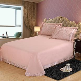 圆角1.5米1.8米2.0米特价 纯棉床单 欧式 秋冬贡缎提花全棉 单件
