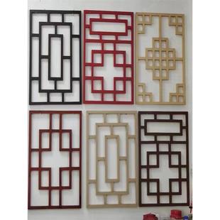 定制中式仿古窗花木纹铝合金铝窗花防盗窗屏风隔断挂落铝窗花格栅