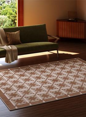 RUG原创设计 覆古新中式客厅地毯轻奢高级感中古免洗可擦地垫防水