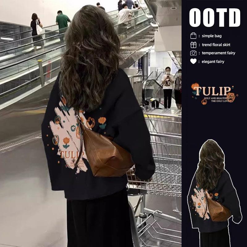 孕妇装秋装套装2025新款长袖上衣女卫衣半身裙子春秋季两件套冬装