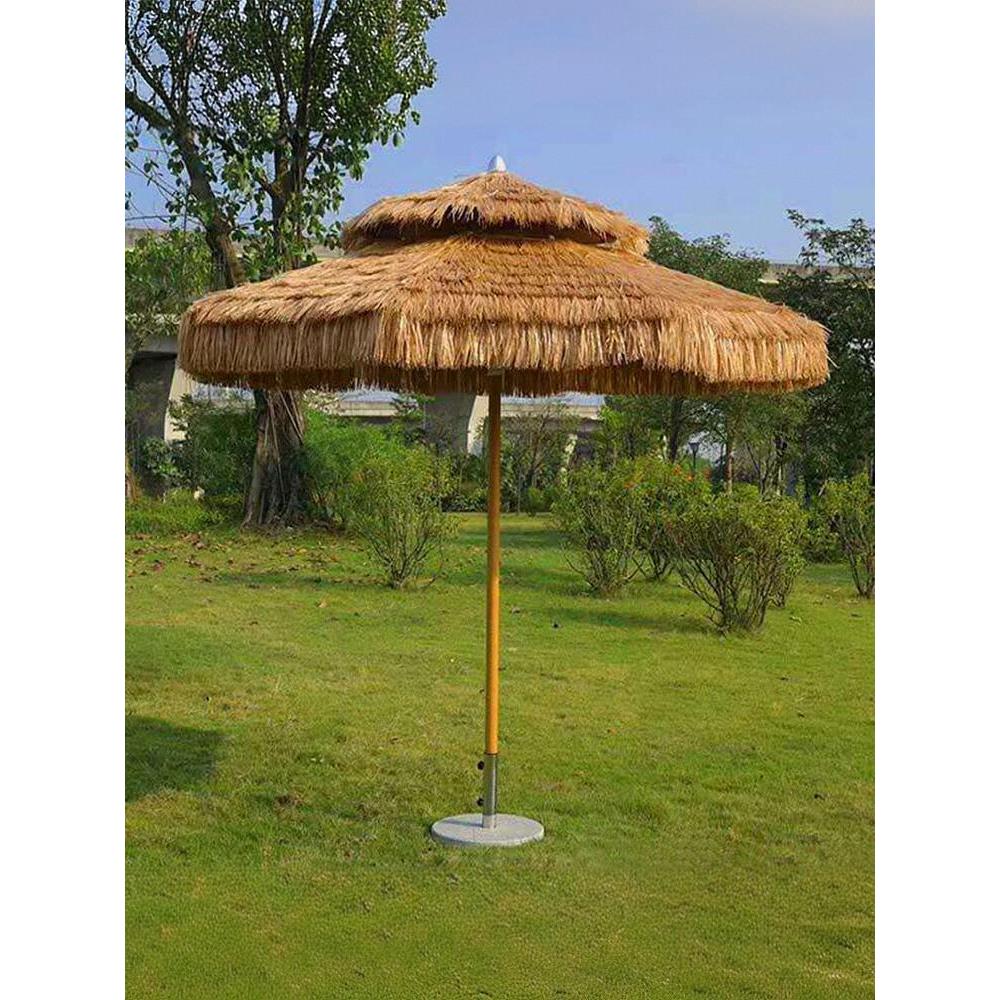 户外茅草伞，模拟稻草遮阳伞，海边沙滩伞，蘑菇棚，农家乐流行毛