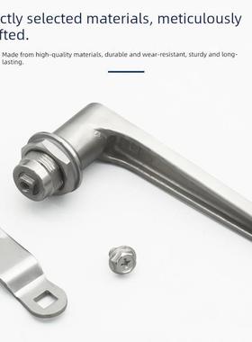 MS324不锈钢L型把手锁工业配电箱控制柜执手锁开关柜门转舌锁五金