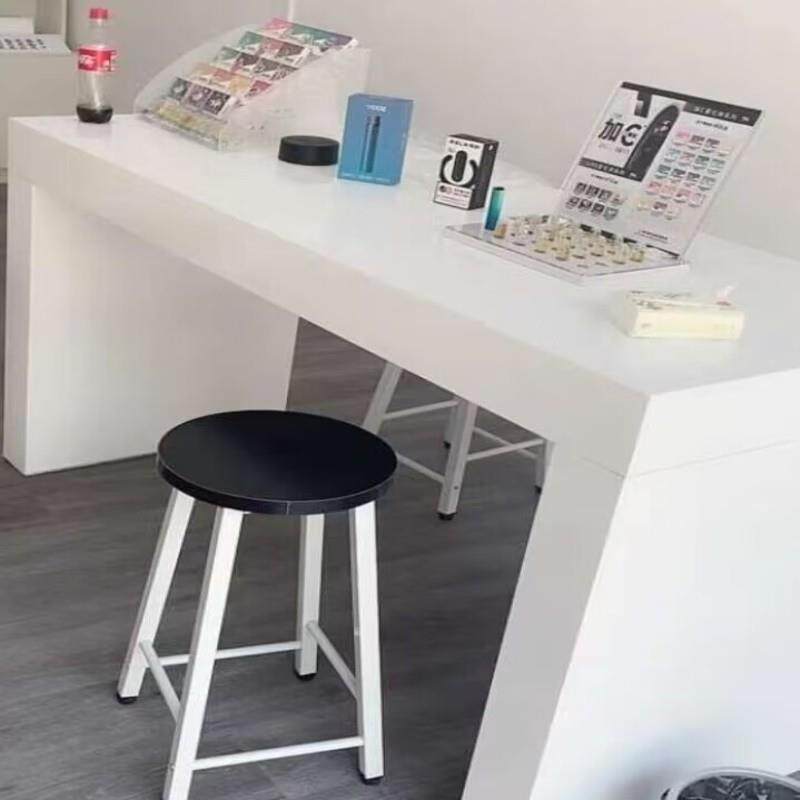 展示台服装店桌子木质营业厅中岛柜陈列台白色烤漆体验桌新款定制
