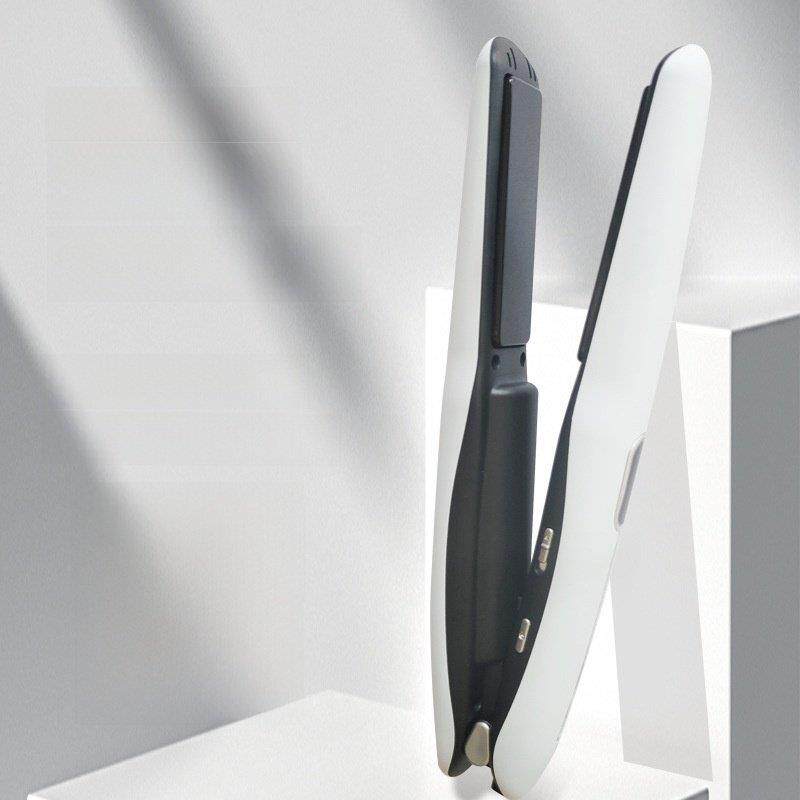 无线直发器不伤害头发，卷发和拉直两用迷你直发器，电池寿命长，