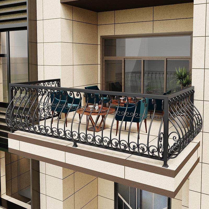 法式铁艺花园庭院定制铝合金欧式阁楼栏杆别墅走廊阳台围栏护栏