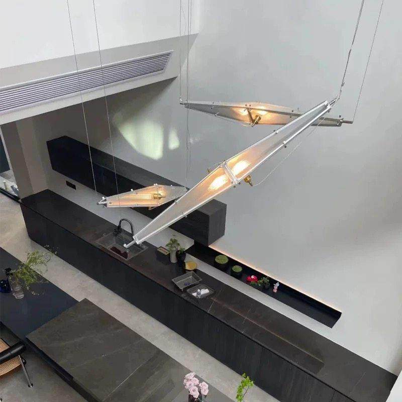 SINGCHAN陈星宇饭厅吊灯现代简约设计师工业风loft楼梯吧台玻璃灯,家装灯饰光源,餐厅吊灯,淘宝优惠券,粉丝福利购,淘宝优惠卷