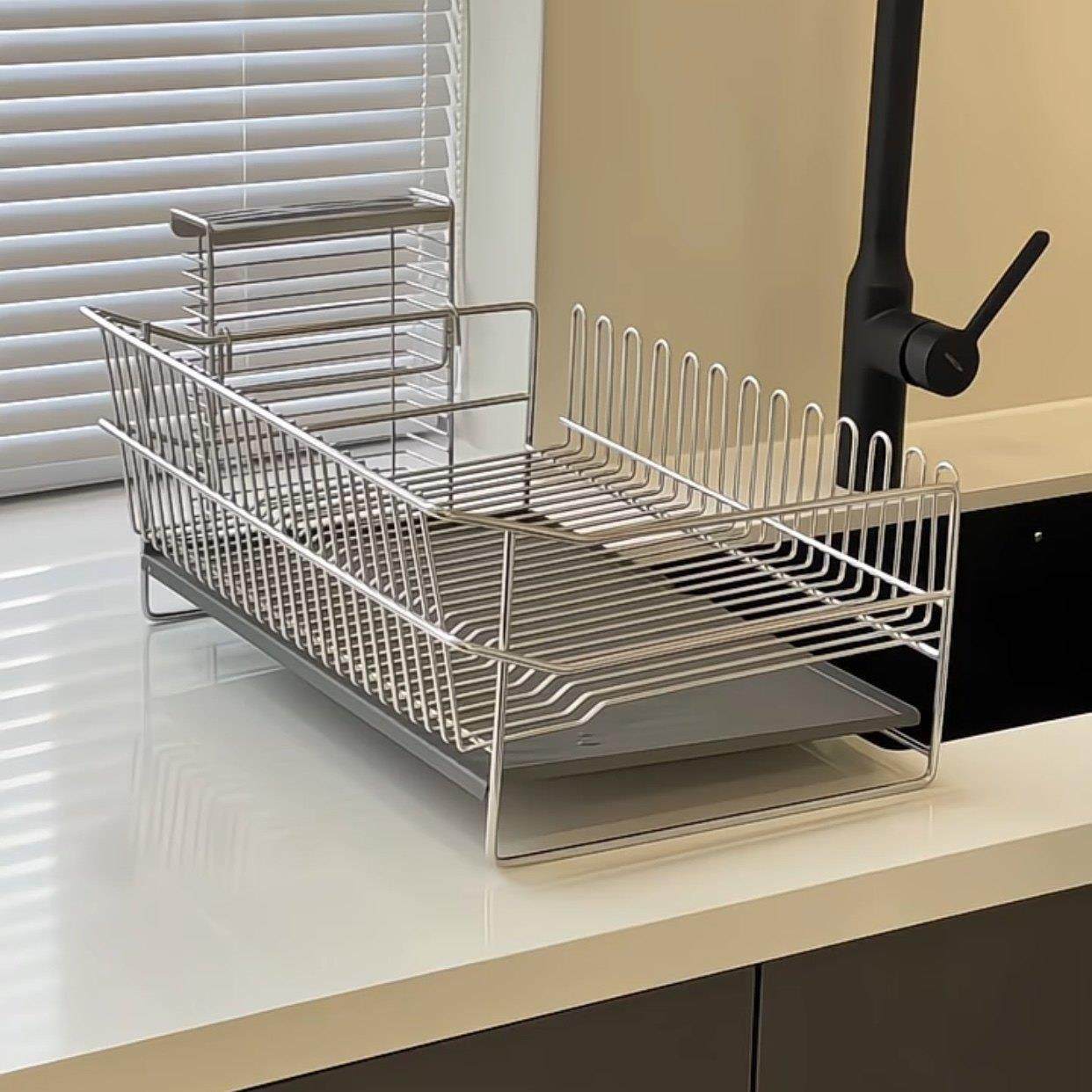 【新家的100个快递】厨房碗碟架沥水架水槽上方置物架不锈钢篮子,厨房/烹饪用具,碗架,淘宝优惠券,粉丝福利购,淘宝优惠卷