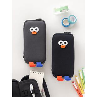 韩国romane大容量创意丑萌可爱中学生笔袋文具盒多功能化妆收纳包