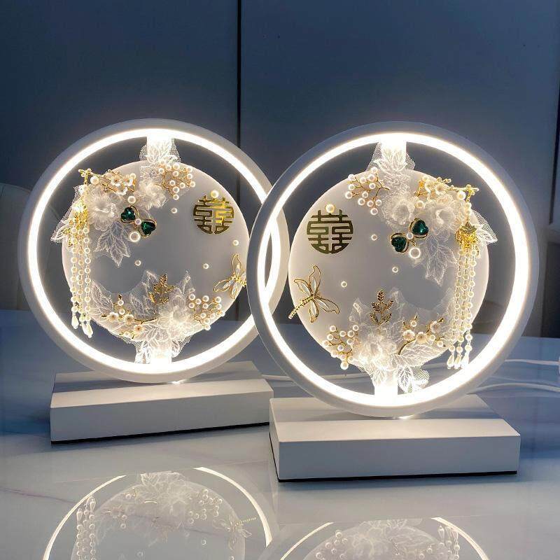 结婚台灯婚房床头灯卧室长明灯一对新娘陪嫁灯婚庆新婚礼物送新人