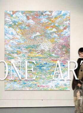 Oen Art〖星空系列〗壹舍×唐志威签名卧室肌理画床头画玄关挂画