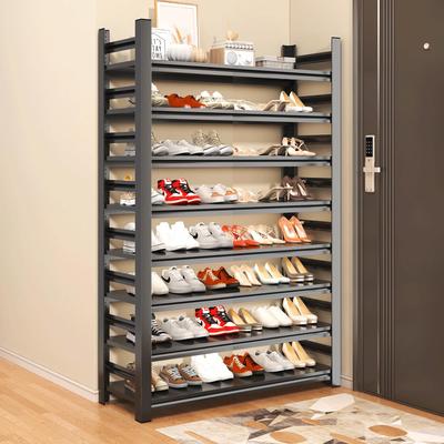 家用钢制鞋架门口落地多层置物架铁艺收纳置物架入户玄关防潮鞋柜