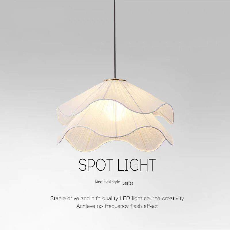 法式简约创意餐厅布艺吊灯日式餐桌吧台灯卧室书房间轻纱花瓣灯具,家装灯饰光源,卧室/书房吊灯,淘宝优惠券,粉丝福利购,淘宝优惠卷