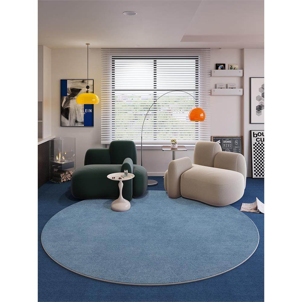 地毯原创设计蓝色包豪斯圆形地毯高端客厅卧室覆古中世纪免洗地板,居家布艺,地毯,淘宝优惠券,粉丝福利购,淘宝优惠卷