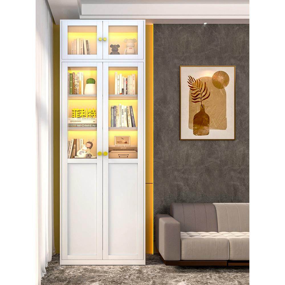 菲利特家用玻璃门书柜儿童书架铁艺储物柜防尘收纳柜置物架展示柜,住宅家具,单个书柜,淘宝优惠券,粉丝福利购,淘宝优惠卷