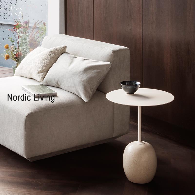 丹麦&Tradition LN8 LN9大理石圆边几椭圆咖啡桌茶几北欧风