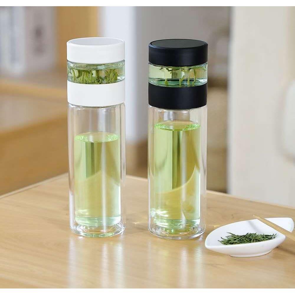 爆款茶水分离玻璃水杯男女学生便携带过滤网办公杯商务耐高温茶杯