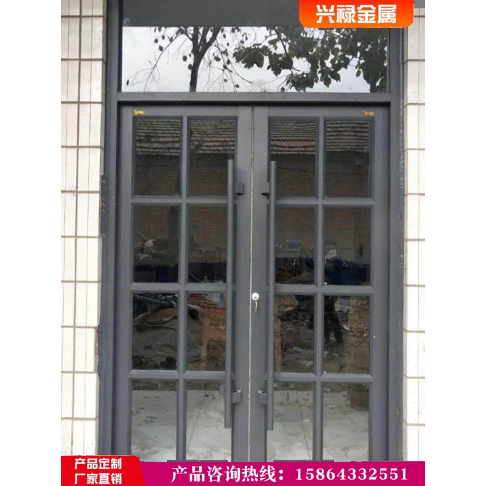 肯德基门店铺门铝合金玻璃门厂家直销可定制推拉门进户门麦当劳门